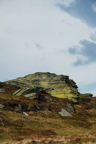 高山の牧草地の岩は — ストック写真