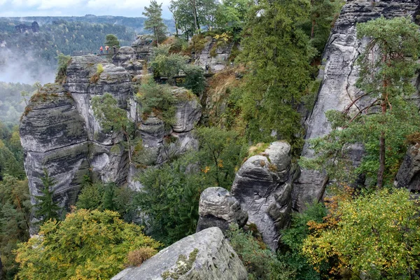 색슨스 스위스 Elbsandsteingebirge Bastei — 스톡 사진