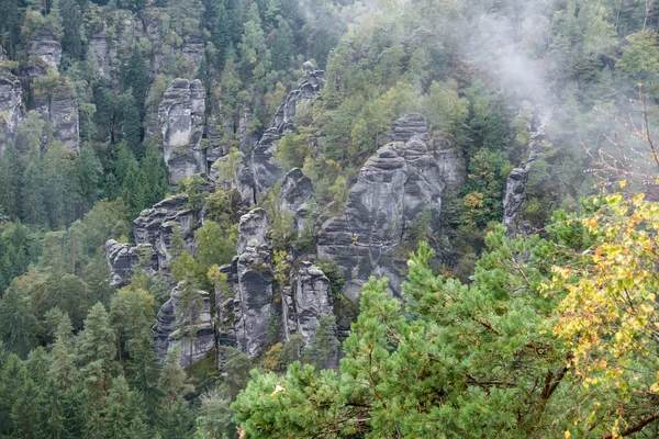 Nemzeti Park Szász Svájci Elbsandsteingebirge Bastei — Stock Fotó