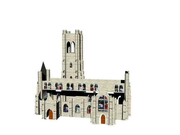 Vista Panorámica Antigua Iglesia —  Fotos de Stock