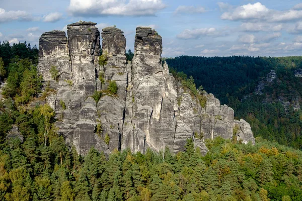 Εθνικό Πάρκο Saxon Ελβετία Elbsandsteingebirge Bastei — Φωτογραφία Αρχείου