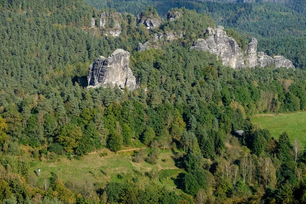 Εθνικό Πάρκο Saxon Ελβετία Elbsandsteingebirge Bastei — Φωτογραφία Αρχείου