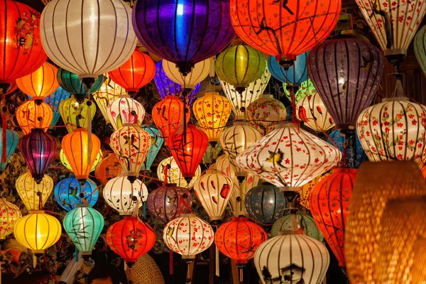 Lanternas Chinesas Noite — Fotografia de Stock