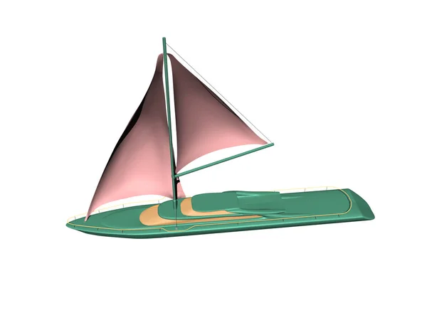 Vista Panorâmica Dos Detalhes Barco Vela — Fotografia de Stock