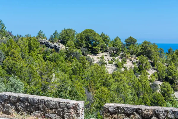 Wild West Coastline Maiorca Spagna Sullo Sfondo Del Mar Mediterraneo — Foto Stock