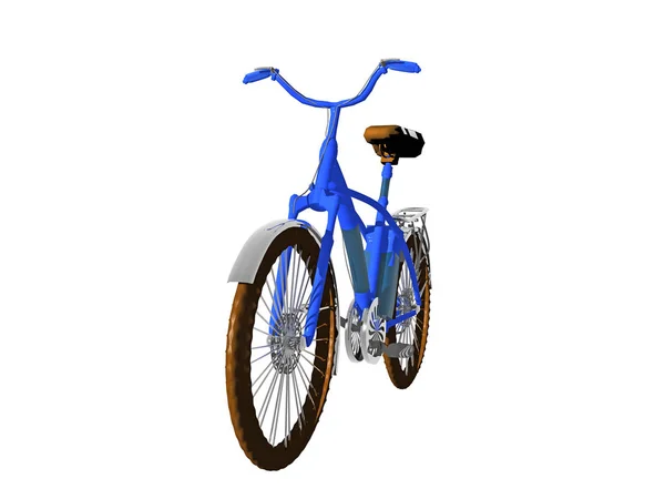 Ilustración Vectorial Una Bicicleta Sobre Fondo Blanco — Foto de Stock