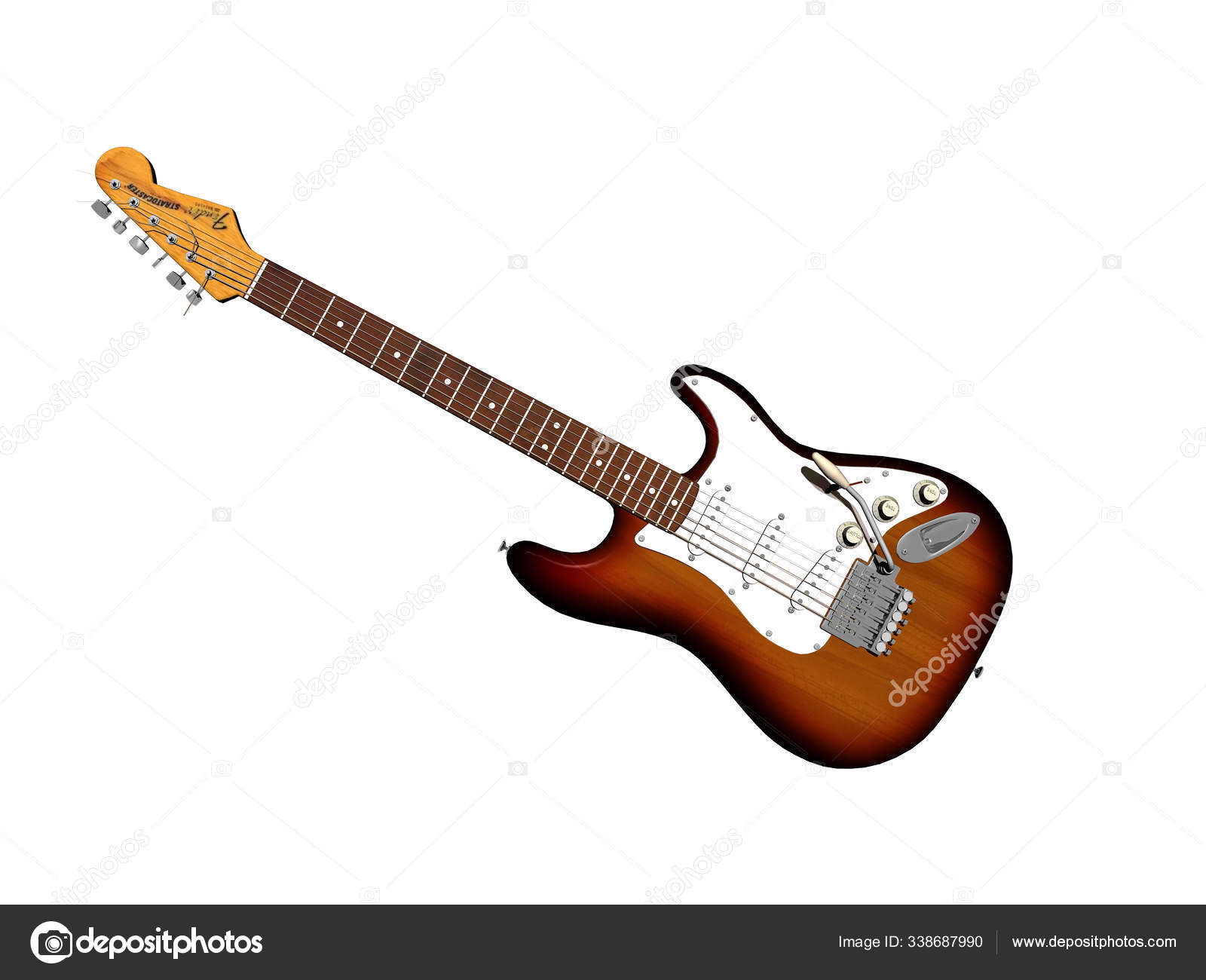 Гитарный Инструмент Музыка Стоковая Иллюстрация.