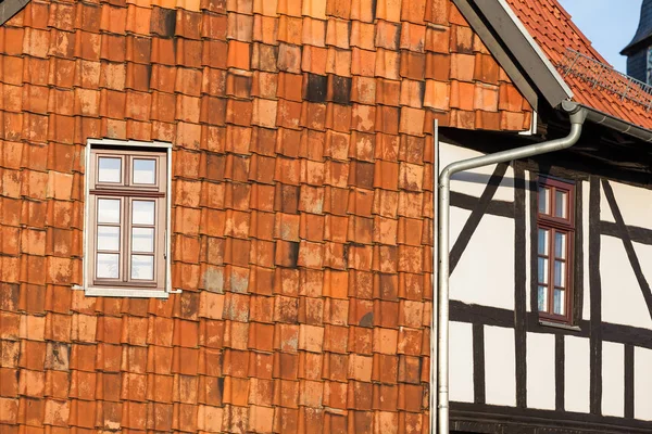 Bilder Fliesen Fachwerk Fachwerkhäuser Fassade Fotos Harz Harzgerode — Stockfoto