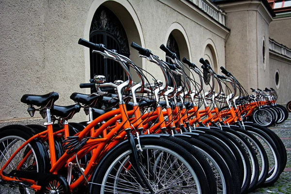 Plusieurs Vélos Disposés Rangée — Photo