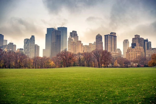 Central Park Rain Day New York City Verenigde Staten — Stockfoto