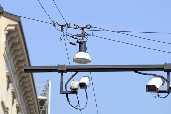 Telecamera Sicurezza Sulla Strada — Foto Stock