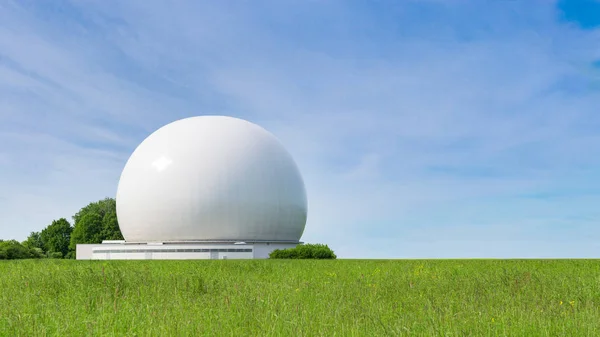 Grande Esfera Radar Como Parte Grandes Estações Terra Complexas Terminais — Fotografia de Stock