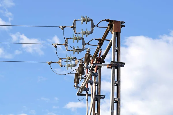 Electric Pole Voltage Energy — Stock Photo, Image