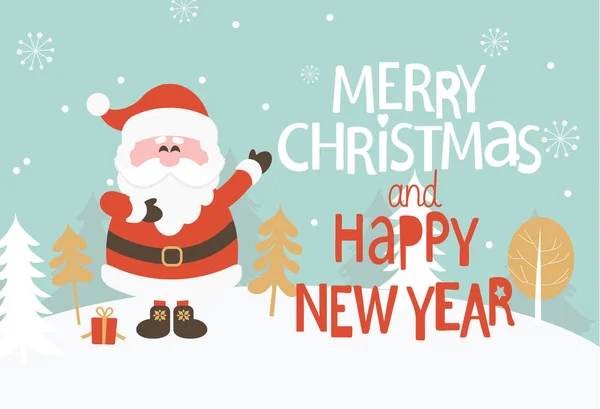 Vánoční Blahopřání Veselé Vánoce Šťastný Nový Rok Nápisy Vektorové Ilustrace — Stock fotografie