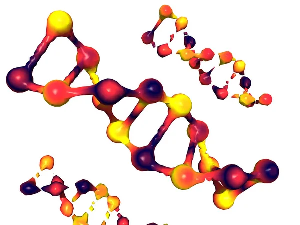 Abstrakt Molekylstruktur Atomer Och Bioteknik — Stockfoto