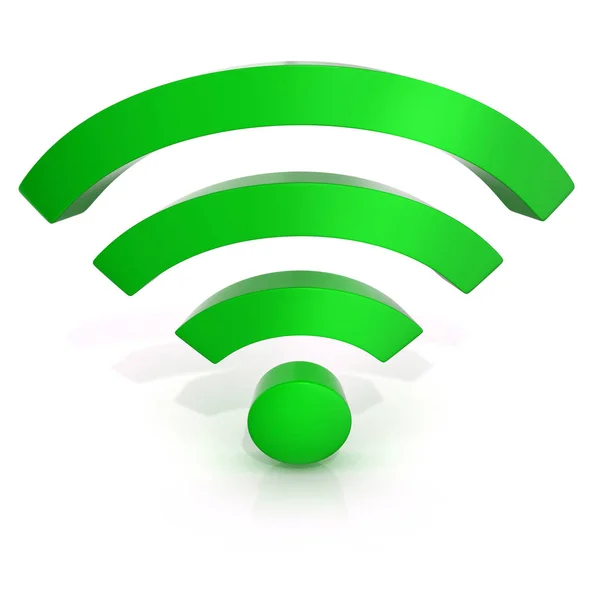 Wireless Network Symbol Render Isolated Front View — Stok fotoğraf