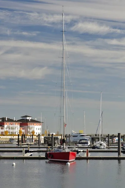 Boltenhagen Marina Baltık Güvertesi Kuzeybatı Mecklenburg — Stok fotoğraf