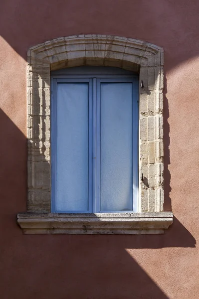 Ventana Azul Con Luz Sombra —  Fotos de Stock