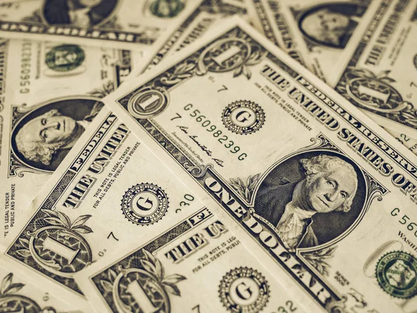 ヴィンテージ ルッキング ドルの銀行券1ドルの通貨 — ストック写真