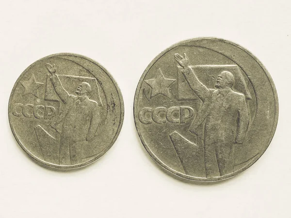 Vintage Aussehende Russische Rubel Münze Aus Der Kpch Gemeint Ist — Stockfoto