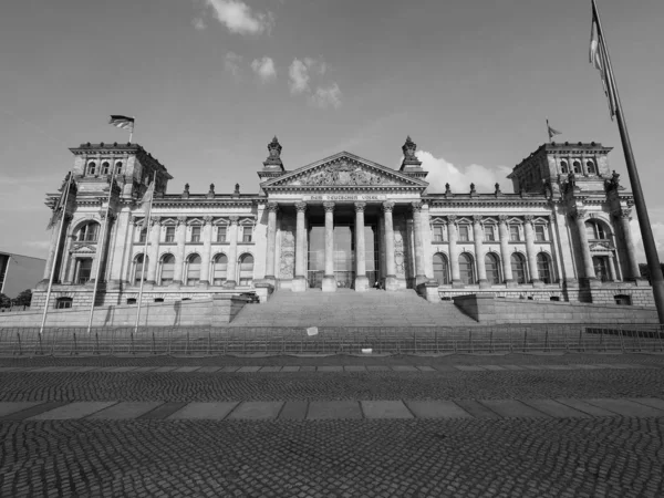 Reichstag Houses Parliament Berlin Germany Black White — Φωτογραφία Αρχείου