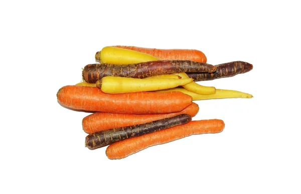 Несколько Моркови Белом Фоне — стоковое фото