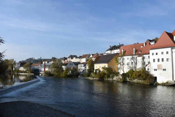 Steyr Проміжні Мости Річка Десятиліття Військові Moat Tbor Банки — стокове фото