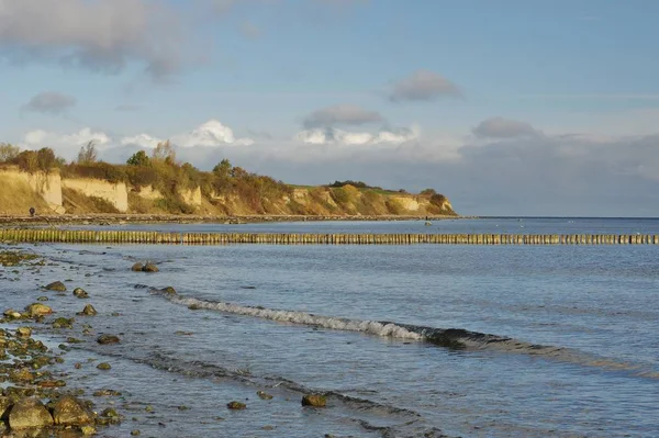 Baltık Denizi Dik Kıyı Boltenhagen Yakınlarındaki Groynes Bölgesi Tadilatı Kuzeybatı — Stok fotoğraf