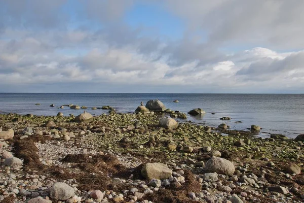 Naturlig Strand Och Baltiska Havet Nära Boltenhagen Stadsdel Redewisch Nordvästra — Stockfoto