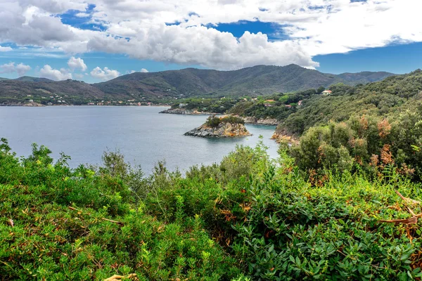 Zatoka Elba Morze Liguryjskie Wyspa Góry Włochy — Zdjęcie stockowe