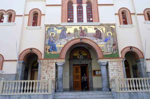 Ortodoxní Kostel Řecku Ostrově Kréta — Stock fotografie