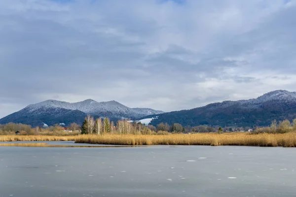 Benediktbeuern Donmuş Göletler — Stok fotoğraf
