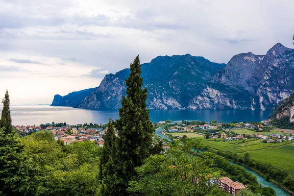 Uitzicht Riva Del Garda Het Gardameer Lombardije Italië — Stockfoto