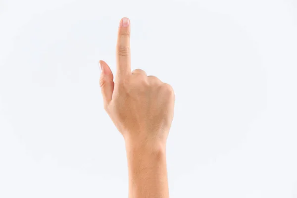 Mano Del Hombre Aislada Sobre Fondo Blanco —  Fotos de Stock