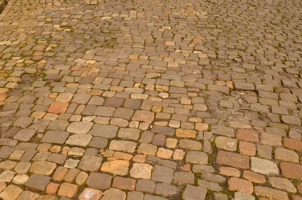 Oude Geplaveide Straatstenen Straatstenen Textuur — Stockfoto