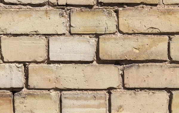 Gefotografeerd Close Van Oude Gebouwmuur Gemaakt Van Oranje Bakstenen — Stockfoto