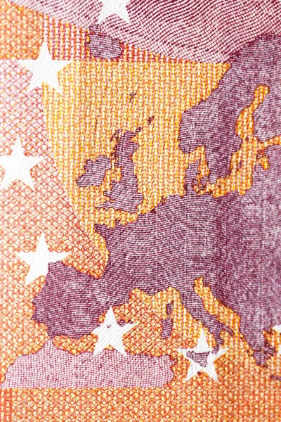 Gefotografeerd Close Geld Van Europese Unie Nominale Waarde Van Tien — Stockfoto