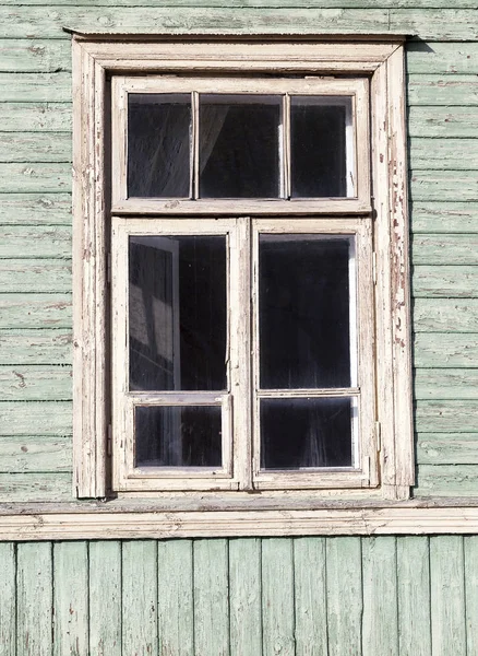 Fotografato Primo Piano Delle Vecchie Case Legno Con Finestre Nella — Foto Stock