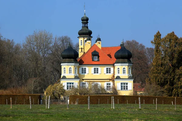 Pałac Neubarokowy Xviii Wieku Rieden Staffelsee Górna Bawaria 1887 Odbudowany — Zdjęcie stockowe