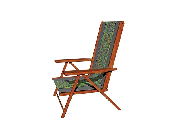Krzesło Plażowe Meble Siedzenia — Zdjęcie stockowe