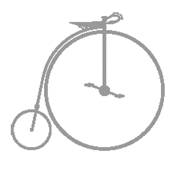 Een Typische Penny Farthing Fiets Halftoon Een Witte Achtergrond — Stockfoto