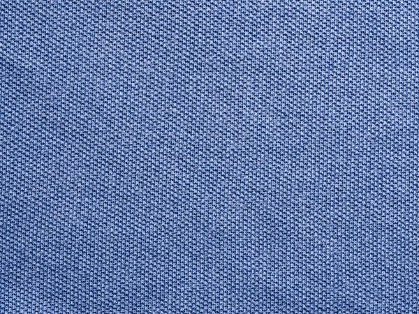 Blå Stickad Tröja Polo Textur Som Textil Bakgrund — Stockfoto