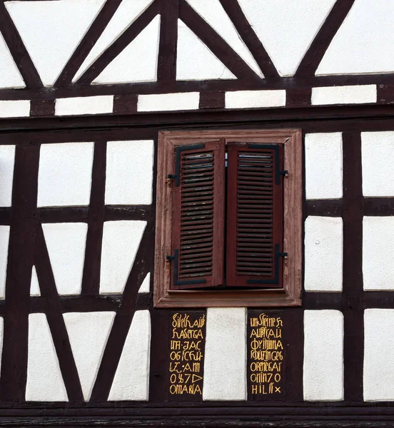 Casa Adosada Herxheim Con Entramado Madera — Foto de Stock