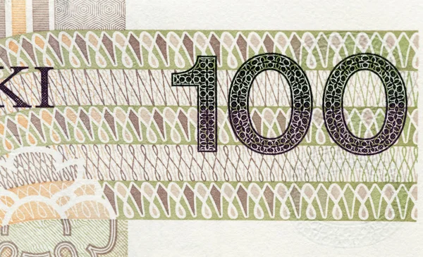 폴란드의 지폐를 사진에 담았습니다 Banknotes 100 Zloty — 스톡 사진