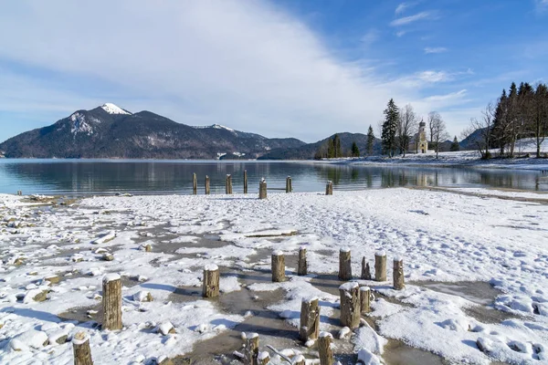 Walchensee Och Zwergern Halvön — Stockfoto