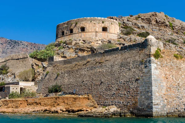 Ruinerna Den Venetianska Fästningen Spinalonga Kreta Grekland — Stockfoto