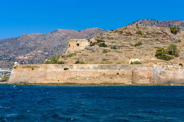 Ruinerna Den Venetianska Fästningen Spinalonga Kreta Grekland — Stockfoto