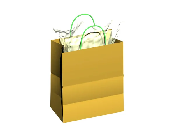 Paper Bag Graphic Design Concept — Stock Photo, Image