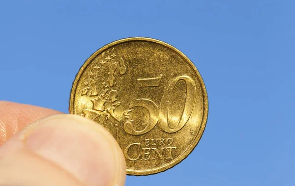 동전을 촬영했습니다 Euro — 스톡 사진