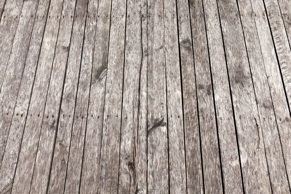 Gefotografeerd Close Oude Vloer Gemaakt Van Planken Gelegen Open Lucht — Stockfoto